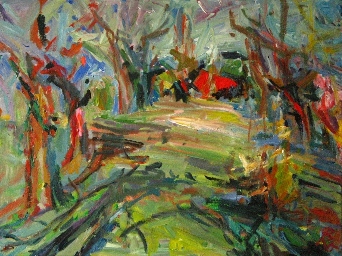 Landschaft in Blau