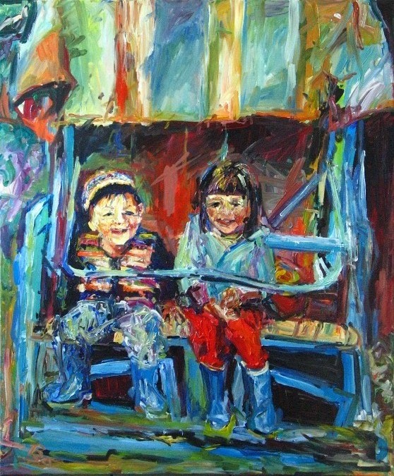 Der alte Strandkorb (120x100)