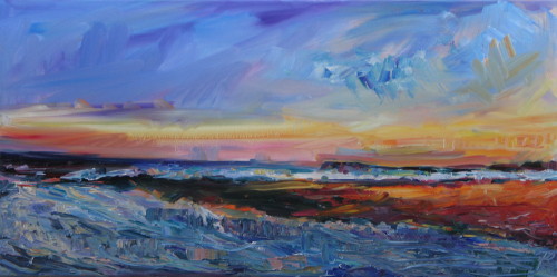 Winterabend am Meer