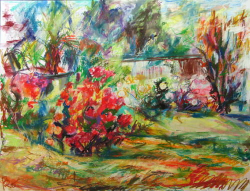 Der rote Rosenstrauch