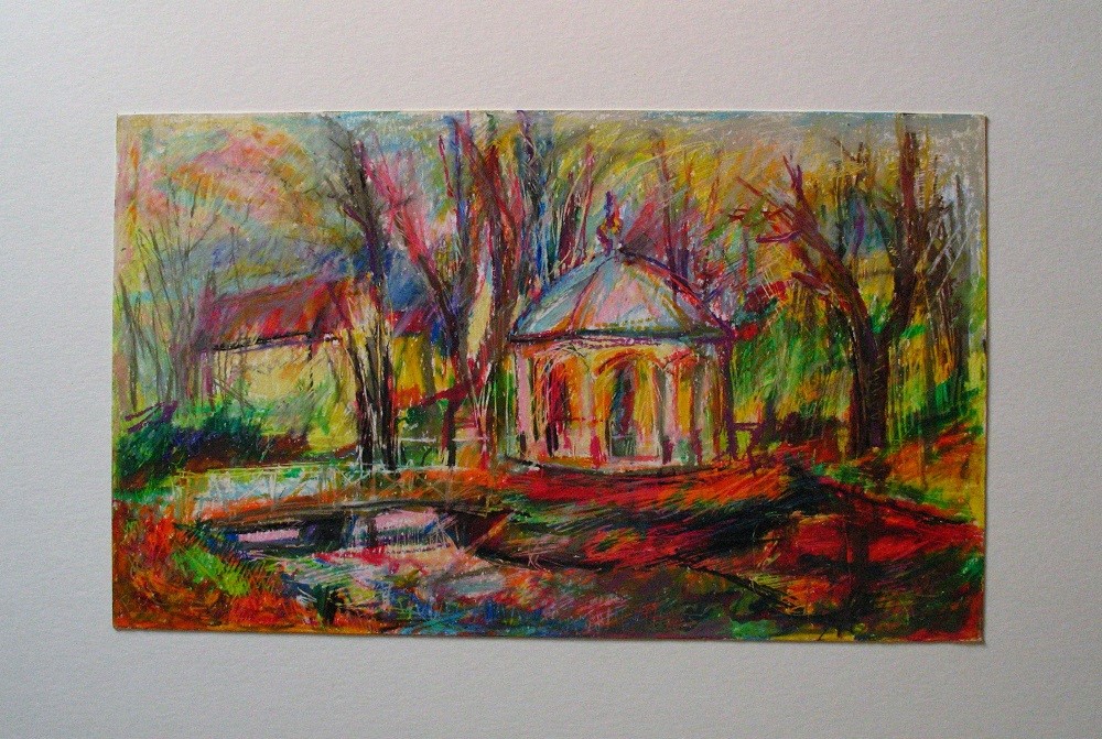 Pavilon im Teich