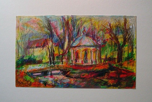 Pavilon im Teich