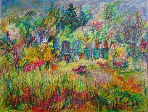 Bunte Gartenlandschaft