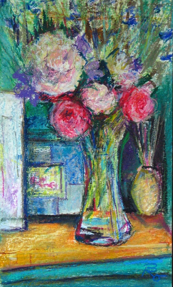 Roseanstrauß mit Bild