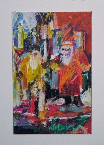 Kleiner Engel mit Nikolaus, Baltasar und Bergmann