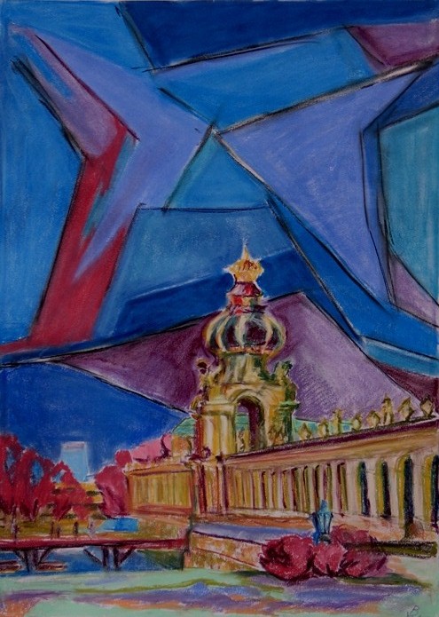 Am Zwinger im Winter (70x50)
