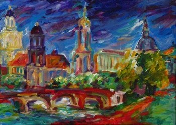 Am Elbufer in Dresden