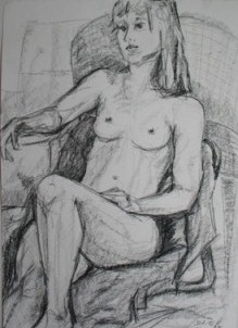 Junge Frau 40x60