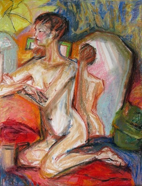 Sitzender Akt  (65x50)