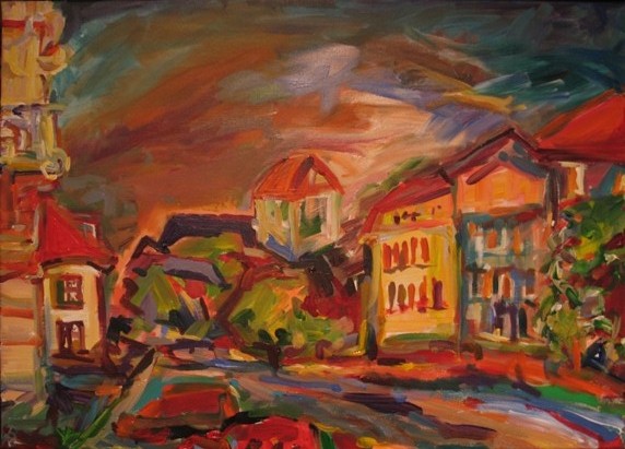 Abend in der Friedrichstraße (50x70)