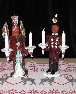 Bergmann und Engel in rot II